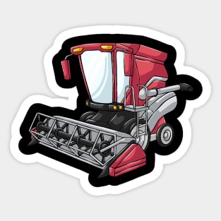 Combine Harvester Farmer Tractor Farm Farming Sticker